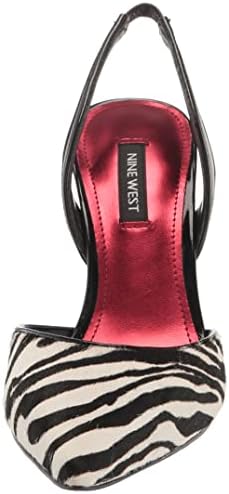 Nine West Women's Flory Pump, Black+White Zebra, 6.5 | Image 1