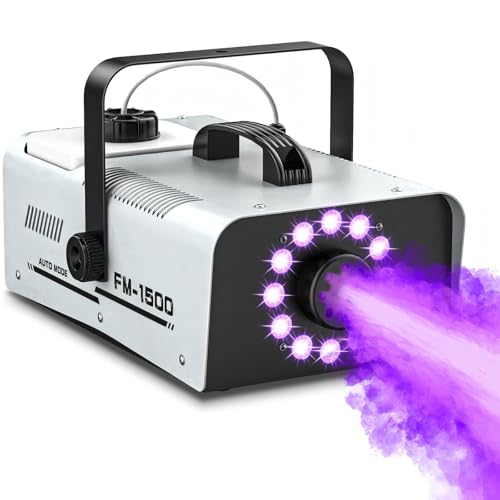 Fog Machine Outdoor Halloween, 1500W 20000CFM Smoke Machine with LED