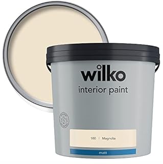 wilko Magnolia Interior Matt Emulsion Paint, Dries in 2-4 Hours, Wipe Clean Surface, Disguises Minor Lumps and Bumps, 5L
