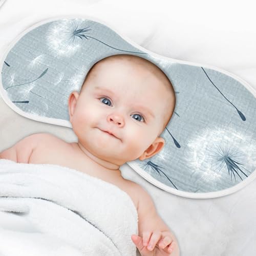 Baby Burp Cloths, Soft Absorbent Burping Cloths for Babies, Cotton Milk Spit Up Rags, Large Size for Newborns, Baby Boys and Girls (Dandelion) 6