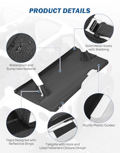 Image of JOYTUTUS Tonneau Cover 4 Door Compatible with Wrangler JLU 2018-2026, Trunk Cargo Cover Tailgate Cover JL Accessories