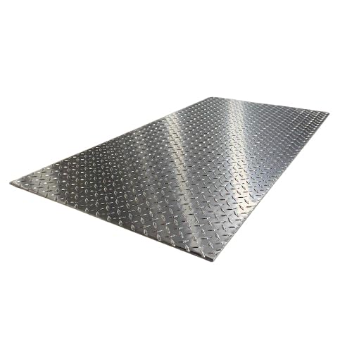 .125" Aluminum Diamond Plate Polished, 24" x 48", 1/8th inch Thick, 3003 Alloy - Garages, Trailers, Workbench, Projects