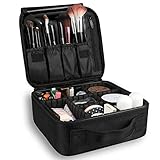 Bvser Travel Makeup Case, Cosmetic Train Case Organizer Portable Artist Storage Makeup Bag with...