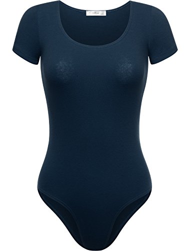 FPT Womens Basic Short Sleeve Bodysuit NAVY MEDIUM
