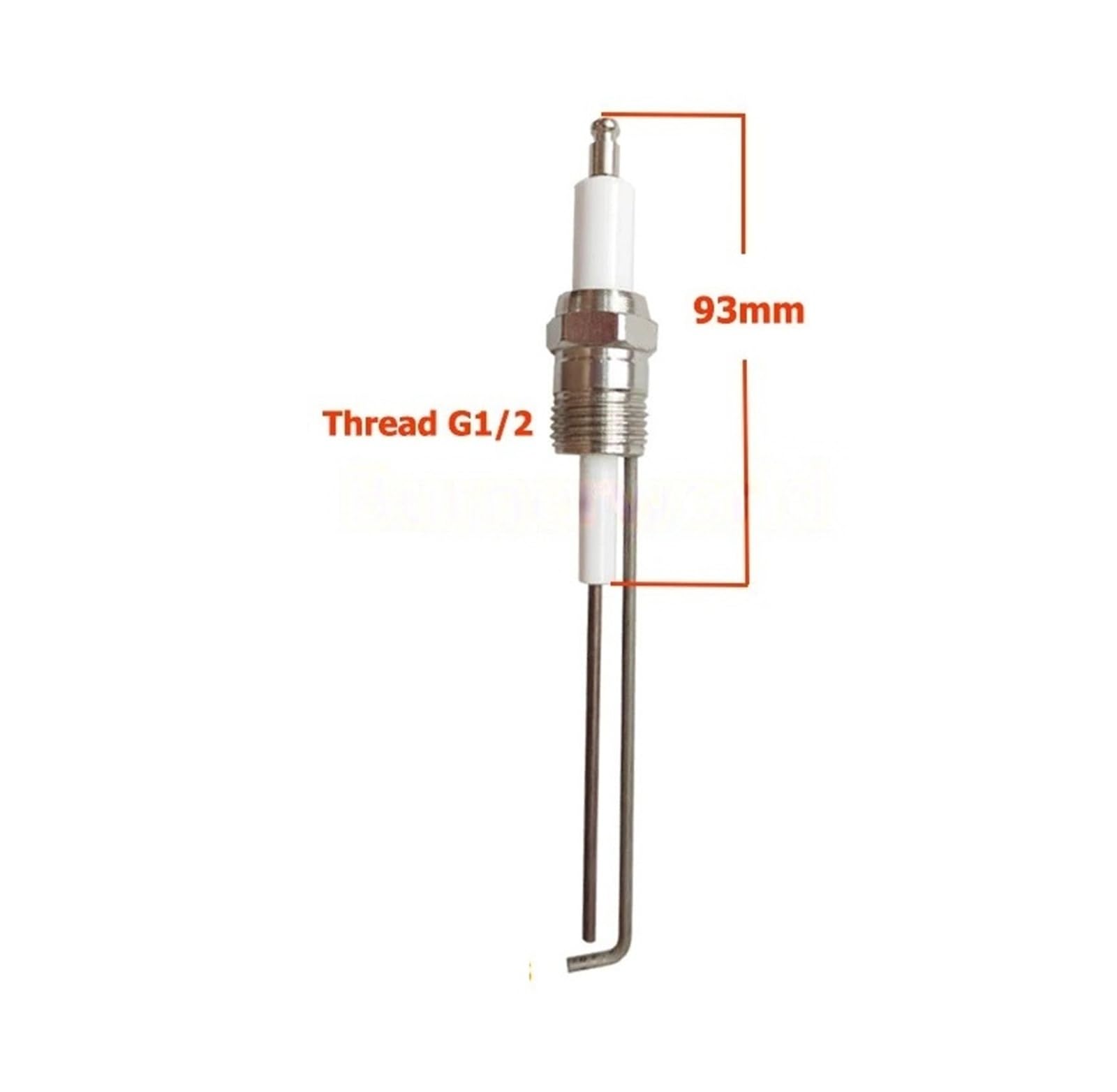 Electrodo de encendido del quemador, varilla de encendido, varilla de inducción de aguja for detector de llama de rosca G1/2