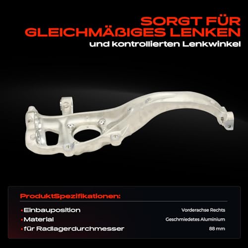 Fusée d'essieu de haute précision pour suspension de roue droite A7 Sportback