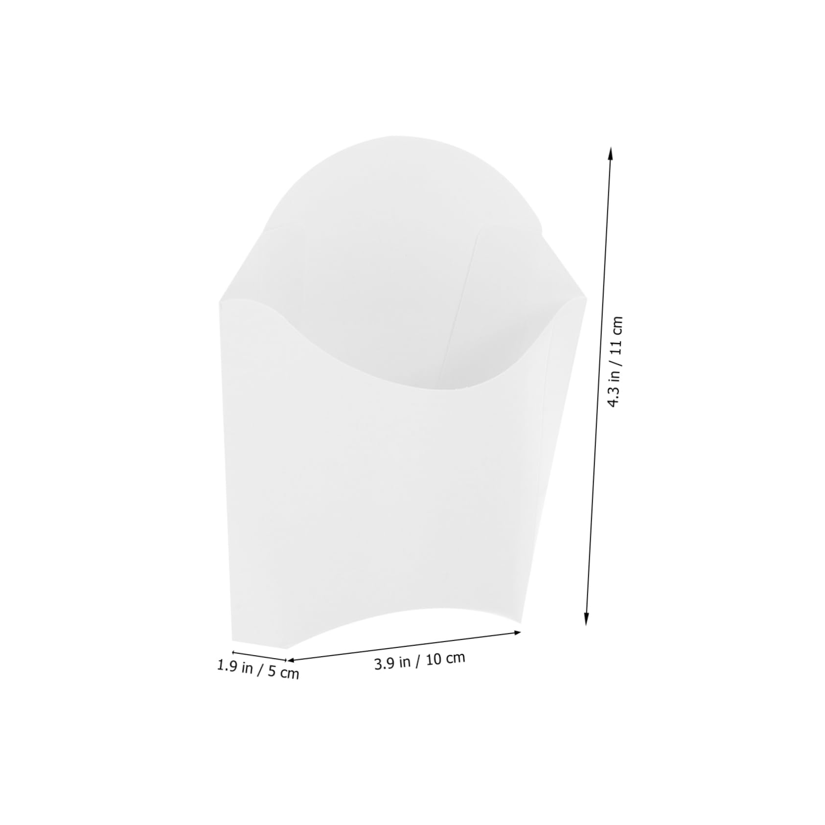 Veemoon 24pcs French Fries Holders Paper Snack Containers Snackle Box Container White Food Paper Cups