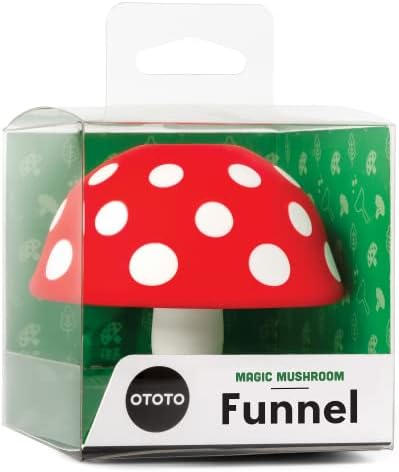OTOTO Magic Mushroom Small Funnel - Kitchen Funnels for Filling Bottles or Containers - Silicone Funnel, Plastic Funnel for Liquids - 100% Food Safe, BPA-Free, Dishwasher Safe Collapsible Funnel
