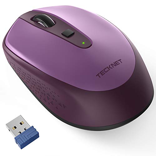 Tecknet Mini Wireless Mouse, 2.4Ghz Small Computer Mouse With Usb Receiver, 3 Adjustable Dpi Portable Mouse For Kids, Aa Battery Powered Travel Mouse For Laptop, Pc, Mac, Chromebook-Purple #TOP12