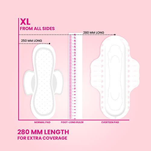 everteen XL Soft Neem-Safflower Sanitary Pads for Women – 20 Pads, Rash Free, Anti Tan, Skin Friendly, Double Wing Shape, Advanced Leak Protection, X Large, 280mm - Image 5