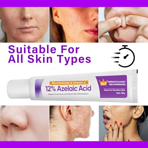 Azelaic Acid 12% Serum 20G (1 Pcs) – With Niacinamide, Vitamin C & Hyaluronic Acid, Skin Care For Pigmentation & All Skin Types - 4