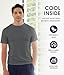 BAMBOO COOL Men's Undershirts Moisture Wicking Crewneck T Shirts, Breathable Stretch Soft Tees for Men, 6 Pack