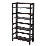 山善(YAMAZEN) 天然木 折りたたみラック 幅60 奥行30タイプ 4段 TNP-4(MBR) ダークブラウン