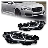 RRXNUPFB Car Styling Head Lamp ，Compatible For Jaguar XJL Headlights 2011-2019 XF XE Headlight LED DRL Signal Lamp Automotive Accessories(For Original NO AFS)