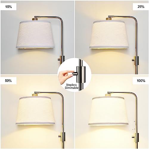 【Upgraded】 Dimmable 1000 Lumens Led Edison Bulb Included, Brushed Nickel Arc Floor Lamps Modern Standing Lamp Tall Lamps For Living Room Bedroom #TOP2