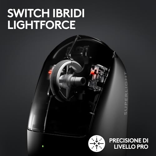 PRO X SUPERLIGHT 2 LIGHTSPEED Mouse Gaming Wireless, Caricatore USB-C + PRO X TKL LIGHTSPEED, Tastiera Gaming Wireless, Senza Tastierino Numerico, Copritasti in PBT (ITA QWERTY) - Nero - Tastiera gaming - Immagine 2