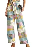 IWOLLENCE Unique Adjustable Knot Palazzo Pants, Women High Waist Lightweight Ankle Wide Leg Trousers with...
