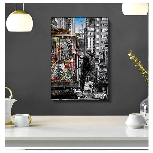 Peinture murale Londres pop art pour habiller un grand mur