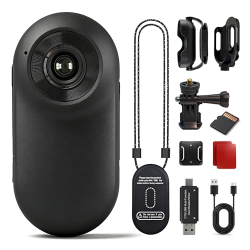 Frelisty Mini Body Camera with Memory Card, POV Camera with Magnetic Pendant, Wearable Body Cameras...