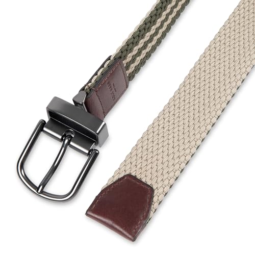 Image of Cole Haan Men's Reversible Stretch Web Belt, Fully Adjustable 2‑in‑1 Casual Style