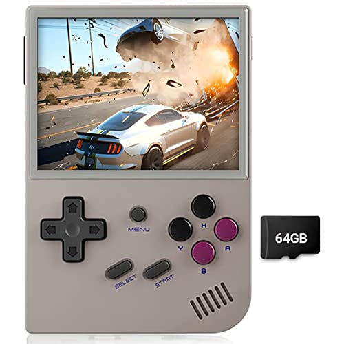 RG35XX-Handheld-Game-Console-Portable-Retro-64G64G-Built-in-5000-Games-35-Inch-IPS-Screen-Open-Source-System-Arcade-Game-Console-Toy-Gift-for-Kids-AdultsGrau
