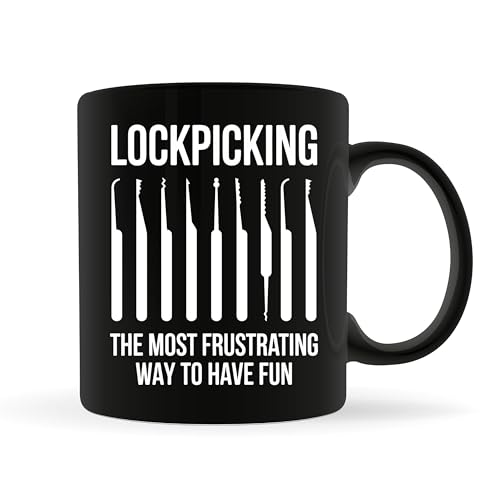 LockPicking Mug 11oz Black Fun Lockpickers Fathers Day Locksmithing