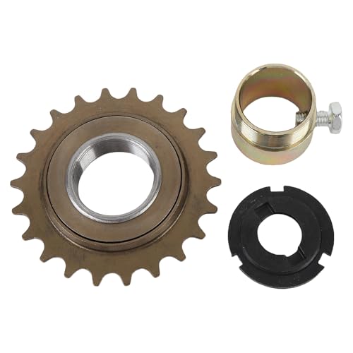 ANKROYU Rueda de bicicleta 22T con kit de adaptador de 30 mm Construcción de acero resistente Rueda de una sola velocidad para triciclos eléctricos Motocicletas Go Karts y constr