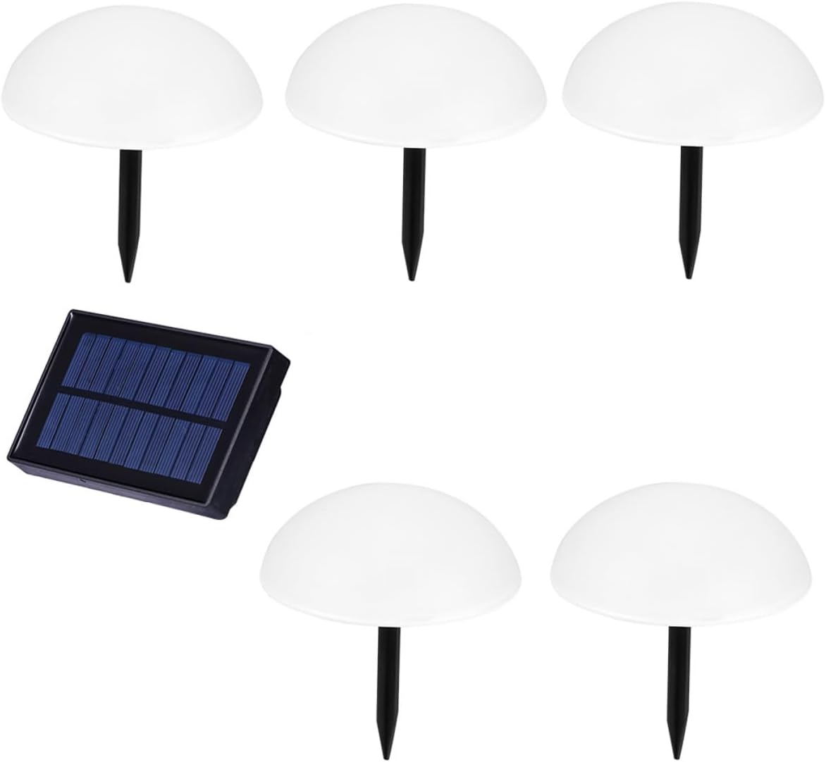POPETPOP Solar Ground Stake Lights Hemisphere Design Solar Powered Lawn Lamps with White Light for Garden Landscape and Yard Decoration Set