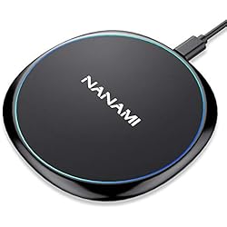 Cargador Inalambrico Universal Motorola NANAMI Cargador Inalámbrico Rápido, 7.5W Qi Wireless Charger para iPhone 15/14/13/12/11/11 Pro/11 Pro MAX/XS MAX/XR/XS/X/8,10W Carga Rápida para Samsung Galaxy S23/S22/S21/S20/S10, Note 20, AirPods