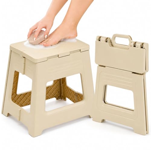 Folding Plastic Shower Stool for Shaving