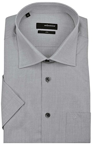 Preisvergleich Produktbild Seidensticker UNO Kurzarm Hemd - grau, Kragenweite:41