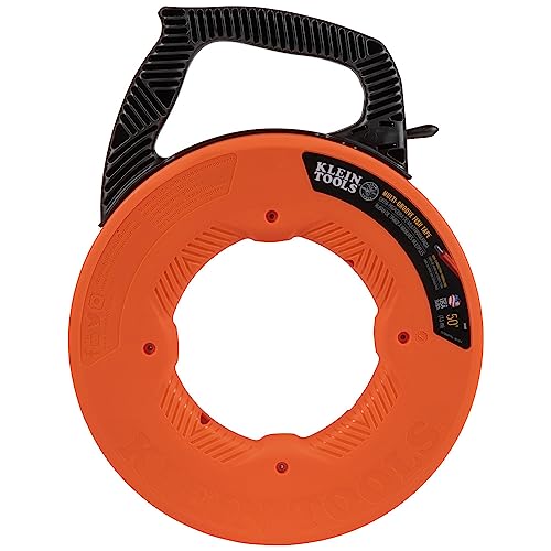 Klein Tools 56382 Non-Conductive Fiberglass Fish Tape, Multi-Groove Wire Puller, Optimized Housing and Handle, 50-Foot x 3/16-Inch by KLEIN TOOLS - Image 7