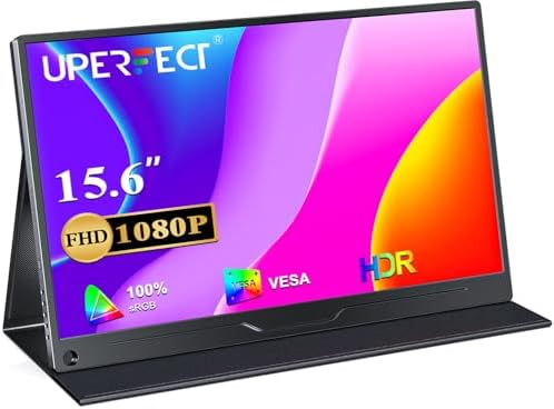 UPERFECT Portable Monitor FHD 1080P 15.6 Inch Monitor IPS Display...