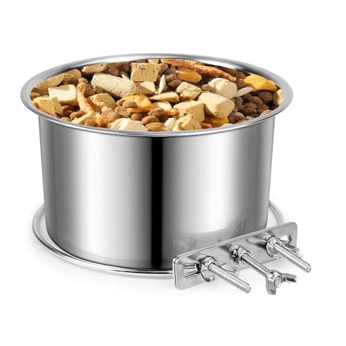 犬小屋用ウォーターボウル、犬用クレート用ウォーターボウル | 犬小屋用ウォーターボウルステンレススチール製のこぼれ防止 犬小屋の水入れv 犬用クレートボウル犬小屋用ウォーターボウル犬小屋ハングキャットボウル - 犬小屋、ケージなどのドライフードおよびウェッ