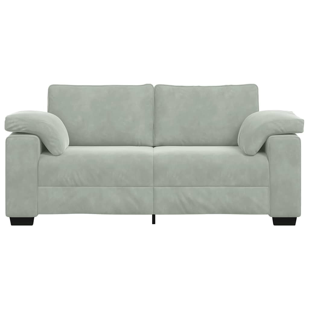 vidaXL Divano Divanetto Grigio Chiaro 180x77x82 cm in Velluto