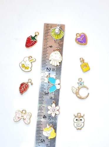 Image of 15 /20 /30 /40 /50 /60 /70 Pcs Mix Design Pendant Charms For Key Chain Earring Necklaces Bracelet DIY Crafts and Jewelry Making Accessories - Mix Color enamel charms