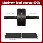 EnterSports Ab Roller Wheel for Abs Workout - Abdominal Exercise Equipment with 2 Knee Pads for Home Gym, Core Strength Training, Fitness Equipment for Men & Women - Image 5