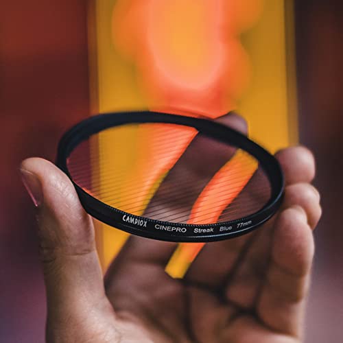Camdiox Cinepro Ex Blue Streak Star Flare Filter - Cinematic Starlight Effect With Rotatable Ring For Dslr Mirrorless Video Camera (77Mm) #TOP2