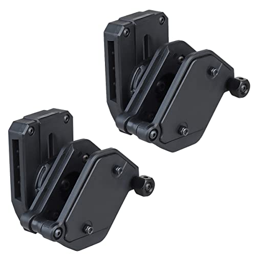 SeeboJK 2er-Pack Drehbare Magazintasche mit Mehreren Winkeln, Tauschen Sie Den Linken und Rechten Schnellverschluss Molle Mag Pouch Clip Aus, für Taktischen GüRtel,Bk Cover