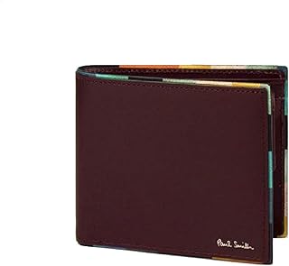 [ポールスミス] メンズ 財布 長財布 アーティスト ストライプ ポップ 2つ折り 財布 バーガンディー