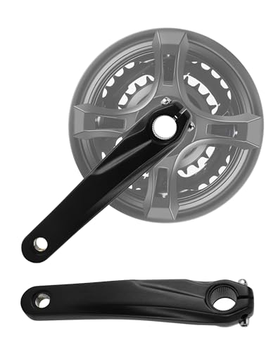 170mm Crank Arm, Aluminum Alloy Left Crank Arm for BMX Road, Compatible for 590 610 SLX Crankset(Black)