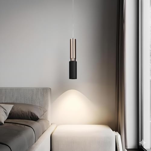 FILLISKA® Luxurious Hanging/Pendant Light. Warmwhite Light (Matt Black & Gold-882)