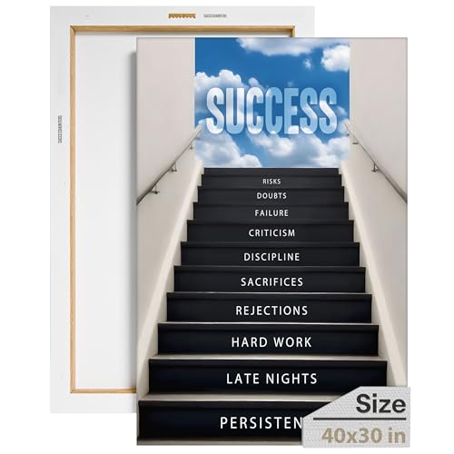 Entrepreneur Success Stairs Canvas Wall Art 40