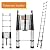 Bowoshen Aluminum Telescoping Ladder with 2 Hooks, 14.4ft Folding Ladder 14 Steps Folded Size 3ft, Easy to Store, Multi-Purpose Ladder 330lbs Load Capacity, Portable Ladder Attic Ladder for Home