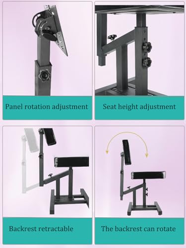 Hoinco Multifunctional Chair With Armrest For Tattoo Artists,Tattoo Arm Rest Stand Adjustable Tattoo Chair Beauty Stand Tattoo Equipment(Black) thumb #5