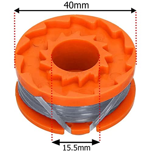 SPARES2GO 2.5m Line & Spool Compatible with Titan TT1549GTM Strimmer Trimmer (Pack of 2) - Image 3
