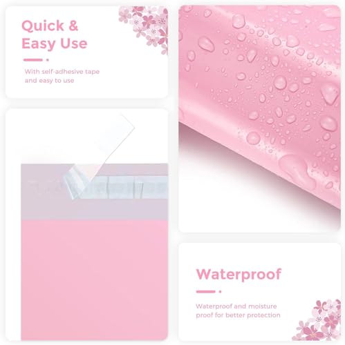 Image of Metronic Poly Mailers 24x24 50 Pack, Extra Large Self Seal Shipping Bags | Strong Adhesive Waterproof Tear-resistant Mailing Envelopes, Packing Bags for Blankets, Clothing, Small Business, Light Pink.