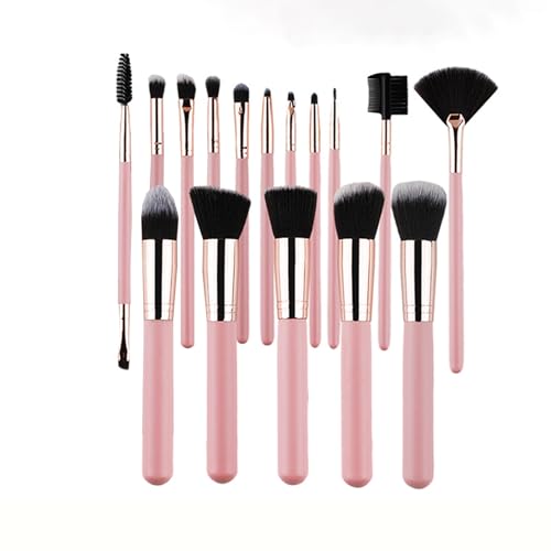 Juego de 16 brochas de maquillaje líquidas, brochas de mezcla de maquillaje facial, polvos, colorete, correctores, sombra de ojos, contorno de brochas de maquillaje