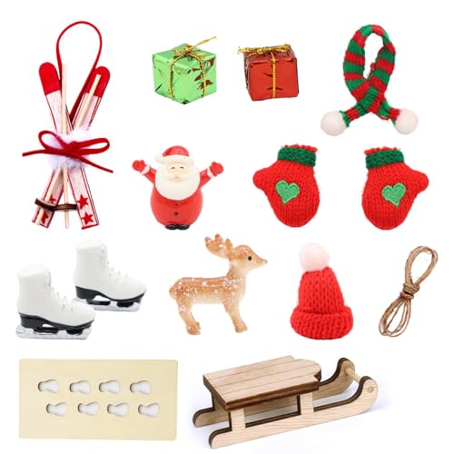 UKONWIT Wichtel Schlitten ZubehöR - Neu HinzugefüGter Mini-Elch,...