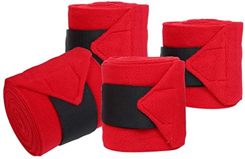 4PCS Bandages Tape Nonâ€‘Slip Breathable Fleece Pet Vet Animal Wound Cohesive Bandage Wrap Leg Support for Horse Dogs Leg Ankle Exercise Sports Protection
